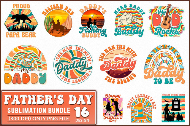 Father's Day Sublimation Bundle, Dad PNG SVG Shetara Begum 