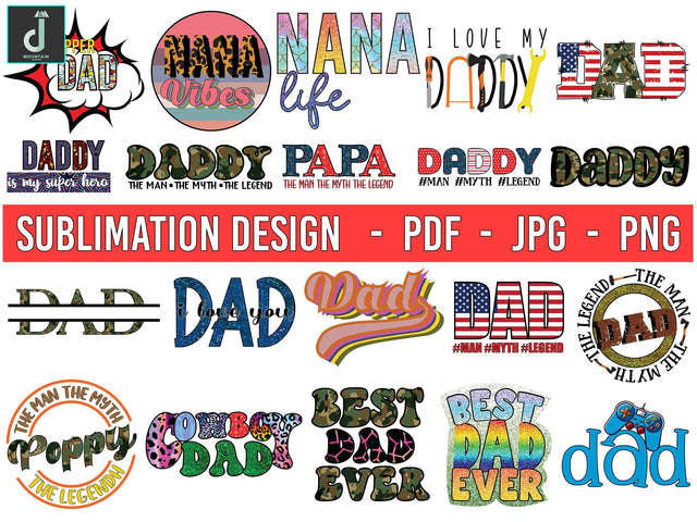 Father's day sublimation bundle design, Dad Sublimation Design, Dad Bundle PNG, Father's Day png, Sublimation Alihossainbd 