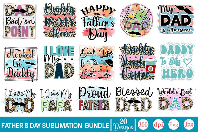 Father's Day Sublimation Bundle Sublimation SVGs,Quotes and Sayings,Food & Drink,On Sale, Print & Cut Sublimation DesignPlante 503 