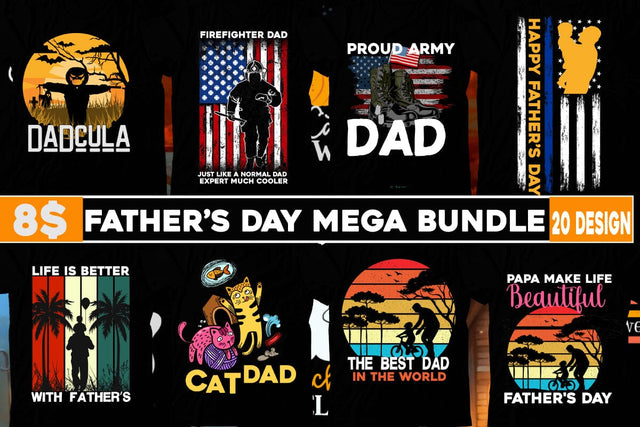 Father's Day Sublimation Bundle,20 Father's Day SVG Design, ,Father's Day SVG Design, Happy Father's Day SVG Cut File, Father's Day Sublimation Design, Dad SVG Bundle, Dad SVG Design Quotes , Dad Sublimation Design SVG BlackCatsMedia 