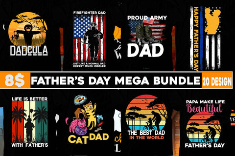 Father's Day Sublimation Bundle,20 Father's Day SVG Design, ,Father's Day SVG Design, Happy Father's Day SVG Cut File, Father's Day Sublimation Design, Dad SVG Bundle, Dad SVG Design Quotes , Dad Sublimation Design SVG BlackCatsMedia 