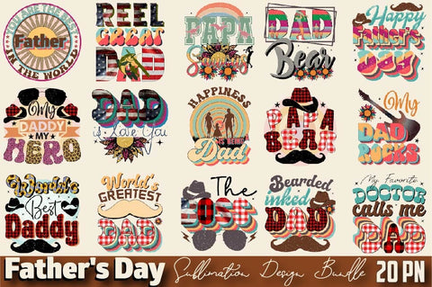 Father's Day Sublimation Design Bundle Sublimation SVGArt 