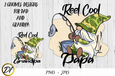 Father's Day Sublimation. Fishing Gnome. Cute Design SVG Evgenyia Guschina 