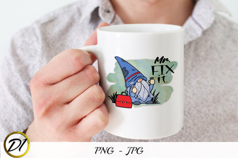 Father's Day Sublimation. Fixing Gnome SVG Evgenyia Guschina 