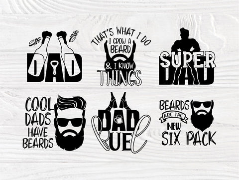 Fathers Day Svg, Beard Svg, Dad Signs, Beer Svg SVG TonisArtStudio 