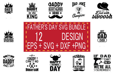 Father's Day svg bundle 12 design SVG svgteam 