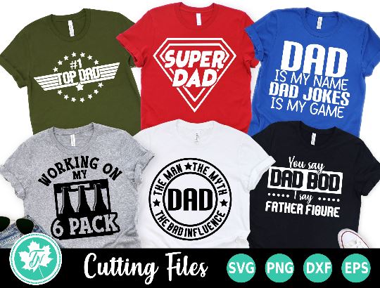 Fathers Day SVG Bundle 6 Pack SVG TrueNorthImagesCA 