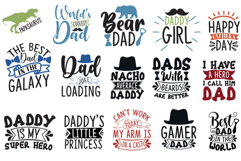 Father's Day SVG Bundle Dad Quotes Bundle SVG SVG Rupkotha 