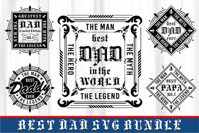 Fathers Day SVG Bundle, Dad Quotes T shirt Design SVG Graphic Vector, Best Dad Ever, Fathers Day Mug Designs SVG D2PUTRI Designs 