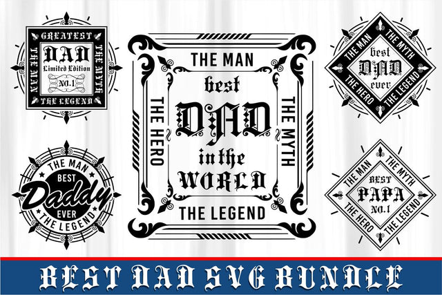 Fathers Day SVG Bundle, Dad Quotes T shirt Design SVG Graphic Vector, Best Dad Ever, Fathers Day Mug Designs SVG D2PUTRI Designs 