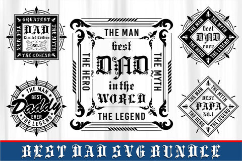 Fathers Day SVG Bundle, Dad Quotes T shirt Design SVG Graphic Vector, Best Dad Ever, Fathers Day Mug Designs SVG D2PUTRI Designs 