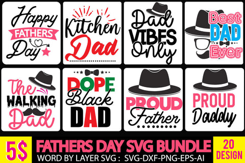 Father's Day SVG Bundle, DAD SVG Bundle , Funny DAD SVG Bundle , DAD SVG Bundle Quotes , Father's Day SVG Bundle SVG BlackCatsMedia 
