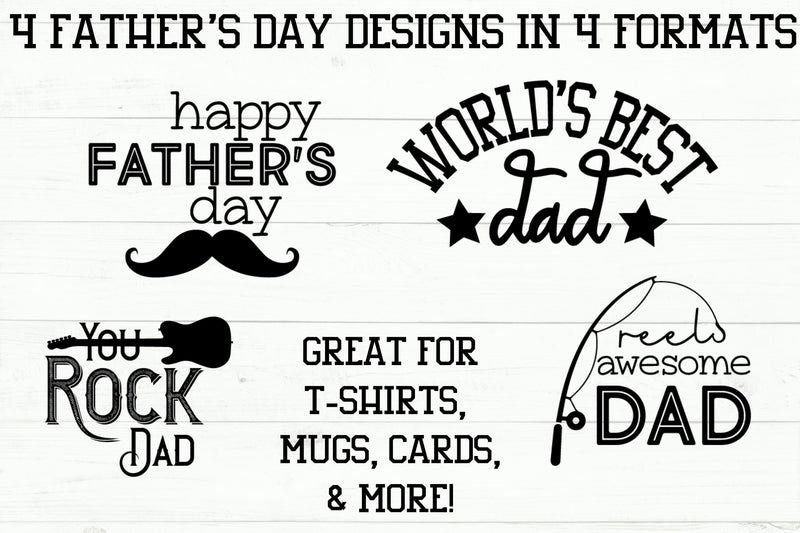 Father's Day SVG Bundle, Father's Day Clipart, World's Best Dad - So Fontsy