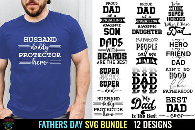 Father's Day SVG Bundle I Dad Quotes SVG Bundle I Cut Files SVG Happy Printables Club 