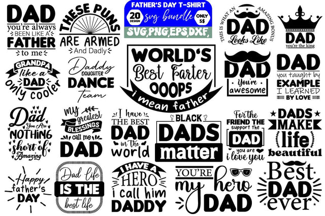 Father's Day Svg Bundle SVG Angelina750 