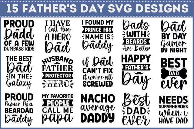 Father's Day Svg Bundle SVG Regulrcrative 