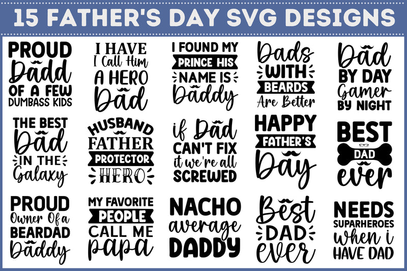 Father's Day Svg Bundle SVG Regulrcrative 