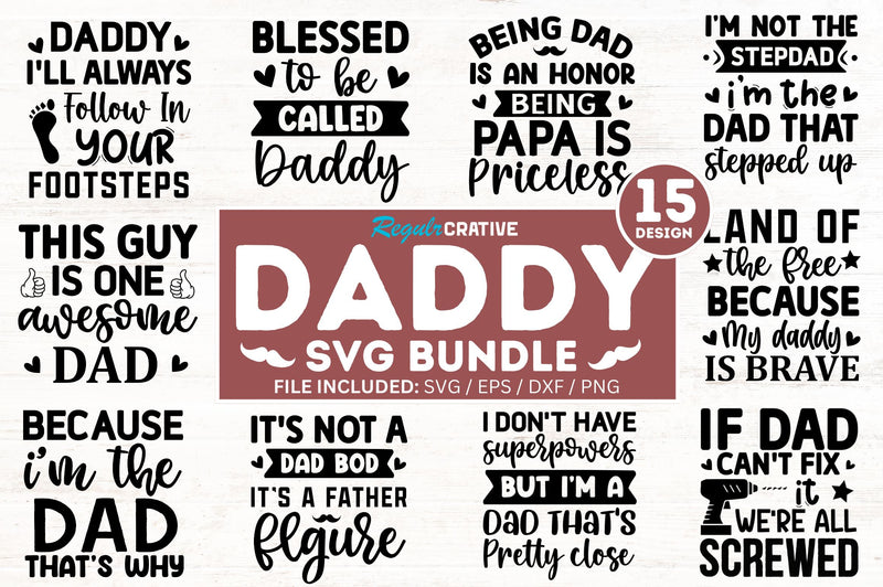 Father's Day SVG Bundle SVG Regulrcrative 