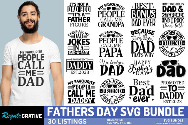 Fathers Day SVG Bundle SVG Regulrcrative 
