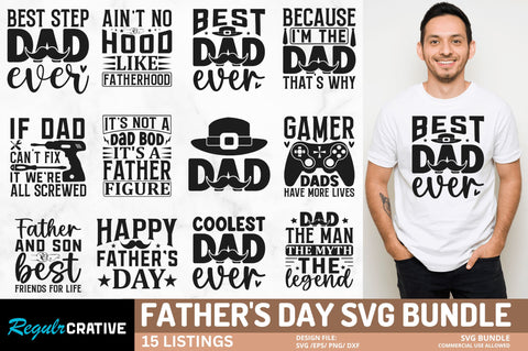 Father's Day SVG Bundle SVG Regulrcrative 