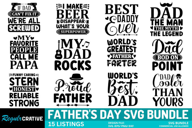 Father's Day SVG Bundle SVG Regulrcrative 