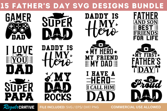 Father's Day SVG Bundle SVG Regulrcrative 
