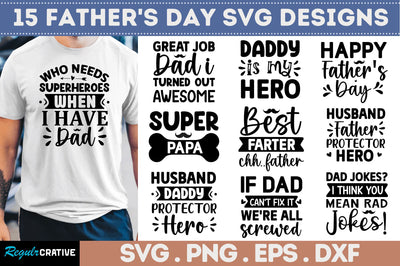 Father's Day Svg Bundle SVG Regulrcrative 