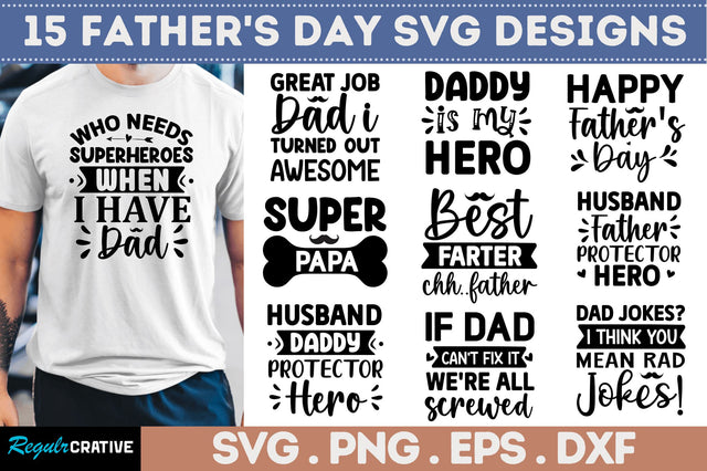 Father's Day Svg Bundle SVG Regulrcrative 