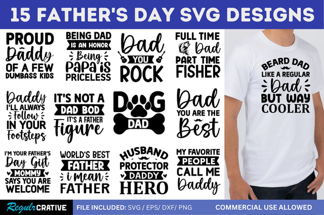 Father's Day Svg Bundle SVG Regulrcrative 