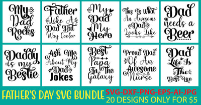 Father's Day Svg Bundle SVG Syaman 
