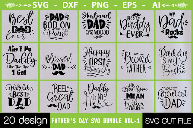 Father's Day SVG Bundle vol-1 SVG Nbd161 