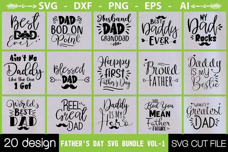 Father's Day SVG Bundle vol-1 SVG Nbd161 