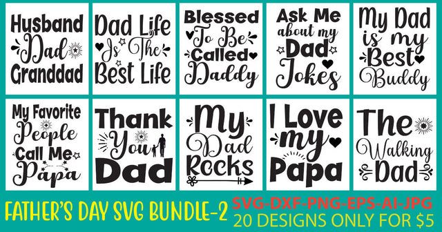 Father's Day Svg Bundle Vol. 2 SVG Syaman 