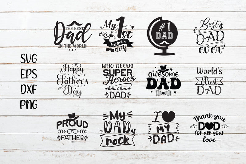 Father's Day Svg Cut File Bundle SVG SmmrDesign 