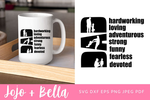 Fathers Day SVG, Dad Svg, Dad Shirt Svg, Svg Files for Cricut, Silhouette Files, Dad Attributes. SVG Jojo&Bella 