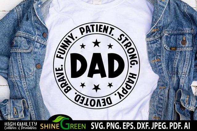 Fathers Day SVG - Dad SVG T-Shirt Design Gift Idea SVG Shine Green Art 