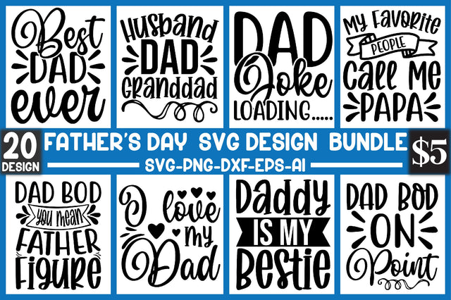 Father's Day Svg Design Bundle SVG SVGista 