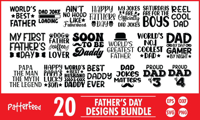 Father's Day SVG Designs Bundle SVG PatternFeed8 