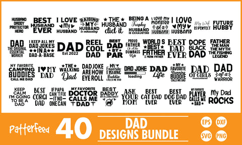 Father's Day SVG Designs Bundle SVG PatternFeed8 