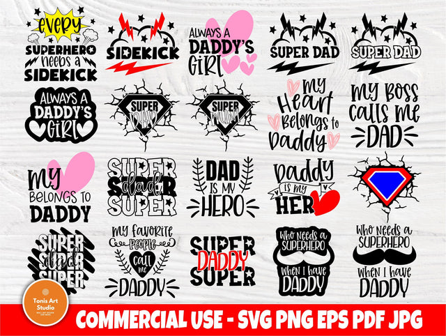 Fathers Day Svg, Super Dad Svg, Superhero Svg SVG TonisArtStudio 