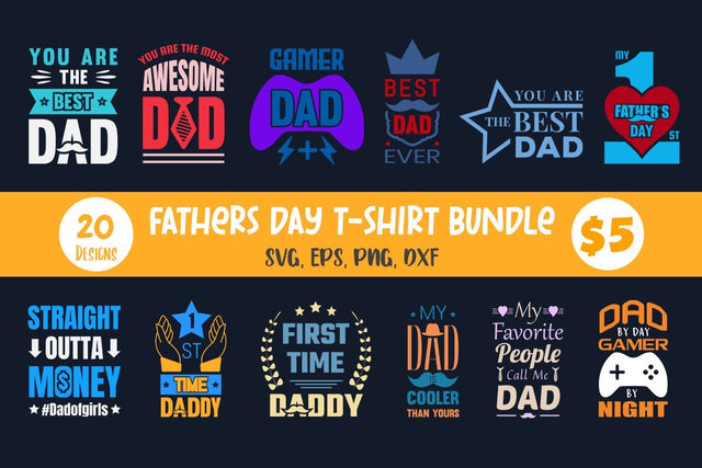 Father's Day SVG T-Shirt Bundle VOL 2 SVG futivesvg 