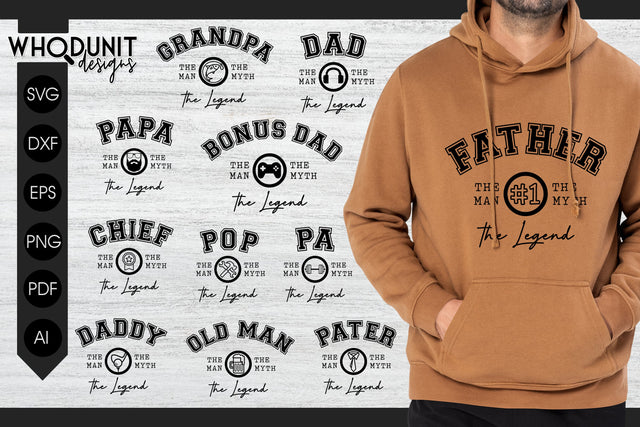Father's Day SVG | Varsity Style cut files SVG Whodunit Designs 