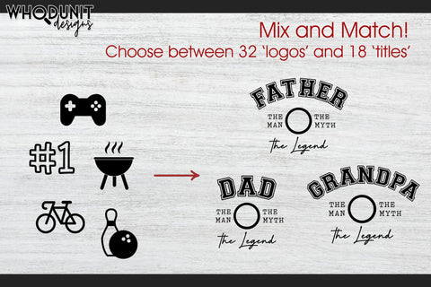 Father's Day SVG | Varsity Style cut files SVG Whodunit Designs 