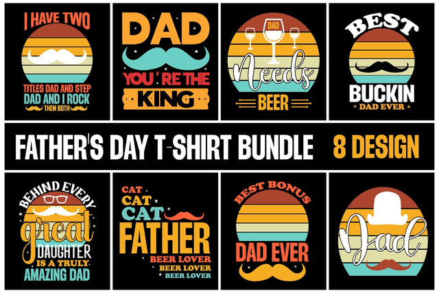 Father's Day T-shirt Design Bundle, Father's Day Svg Bundle, SVG designmaster24 