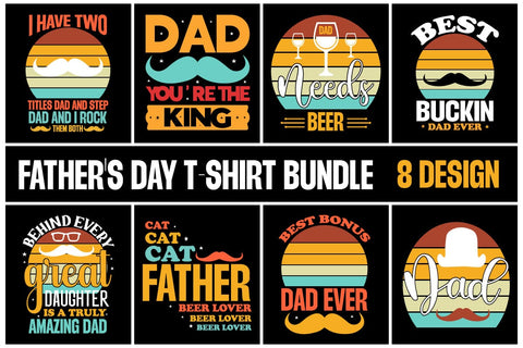 Father's Day T-shirt Design Bundle, Father's Day Svg Bundle, SVG designmaster24 