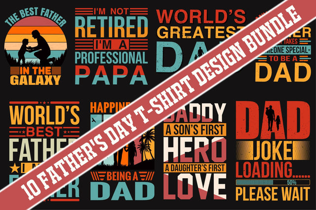 Father's Day T-shirt Design Bundle SVG Rupkotha 