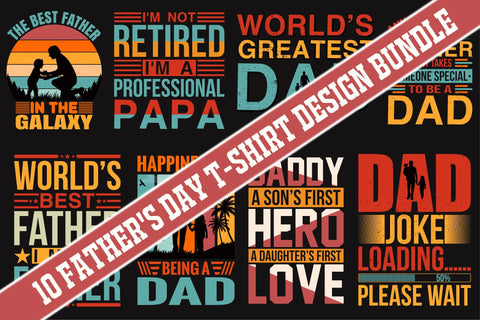 Father's Day T-shirt Design Bundle SVG Rupkotha 