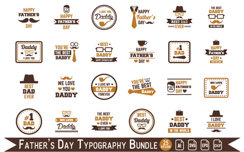 Father's day Typography quote collection SVG naemmiah021 