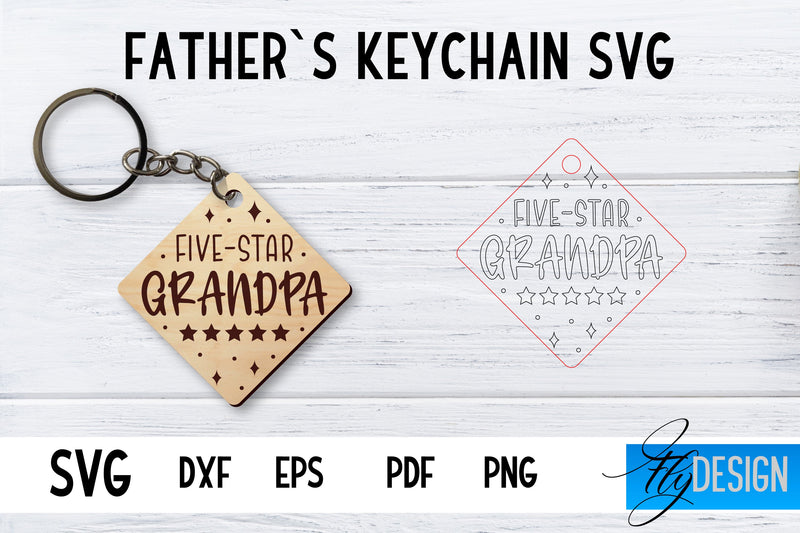 Father’s Keychain SVG | Father’s Day SVG | Keychain SVG SVG Fly Design 