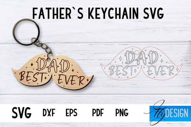 Father’s Keychain SVG | Father’s Day SVG | Keychain SVG SVG Fly Design 